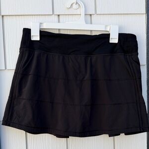 lululemon athletica Black Athletic Mini Skirt with Shorts built in - 8 Tall